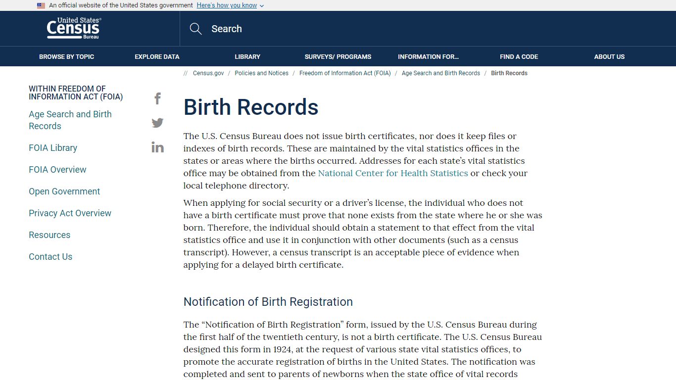 Birth Records - Census.gov